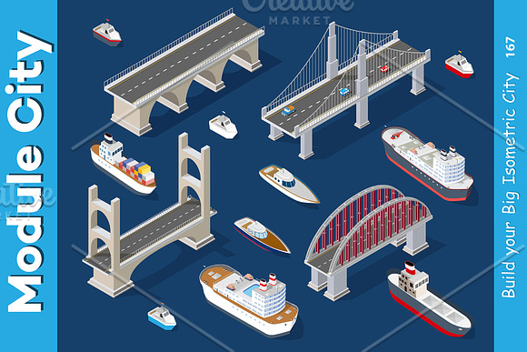 City isometric constructor in Illustrations - product preview 7