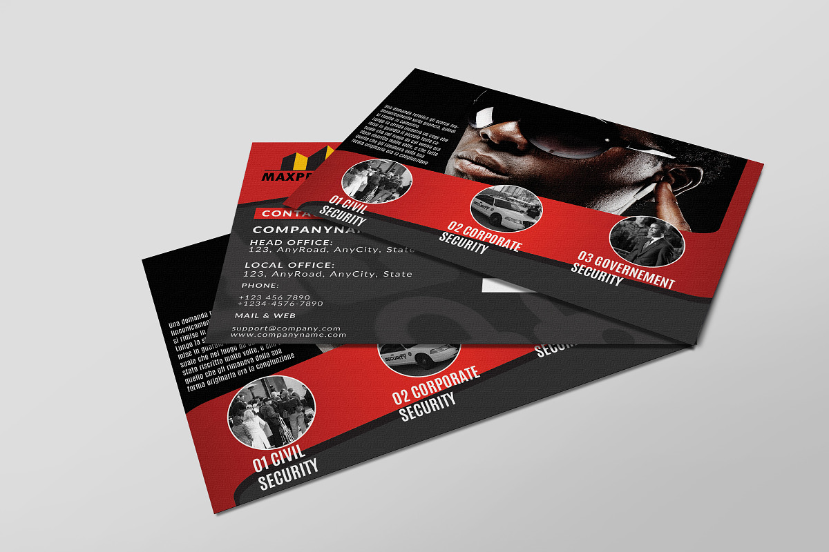 Security Company Promotion PostCard in Postcard Templates - product preview 8