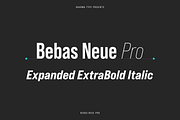 Bebas Neue Pro - Exp ExtraBold Itali