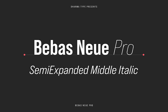 Bebas Neue Pro - SmE Middle Italic in Sans-Serif Fonts - product preview 1