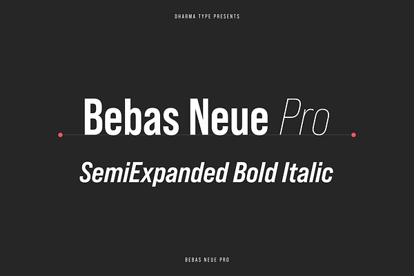 Bebas Neue Pro - SmE Bold Italic