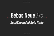 Bebas Neue Pro - SmE Bold Italic