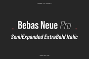 Bebas Neue Pro - SmE ExtraBold Itali