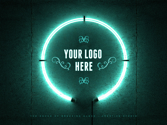 ANIMATED Logo Mock-Up | Neon Ring in Branding Mockups - product preview 1