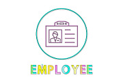 Employee Name Badge Circle Icon