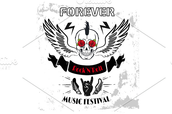 Forever Rock-n-Roll Poster Vector