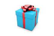 gift box with ribbon isolated on