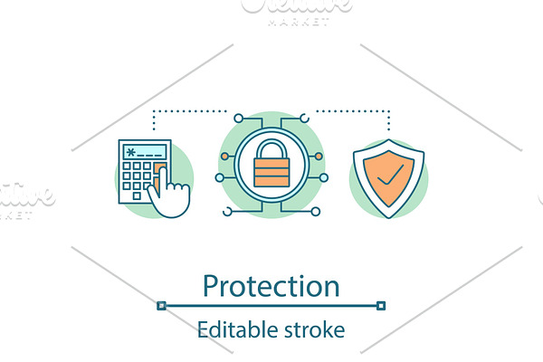 Data protection concept icon