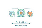 Data protection concept icon