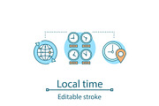 Local time concept icon