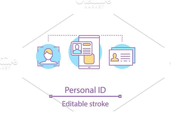 Personal ID concept icon