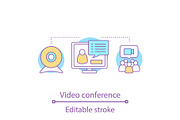 Video conference concept icon