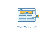 Keyword searching color icon