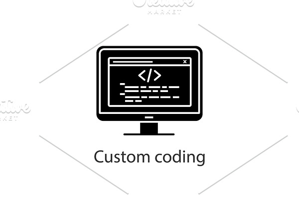 Custom coding glyph icon
