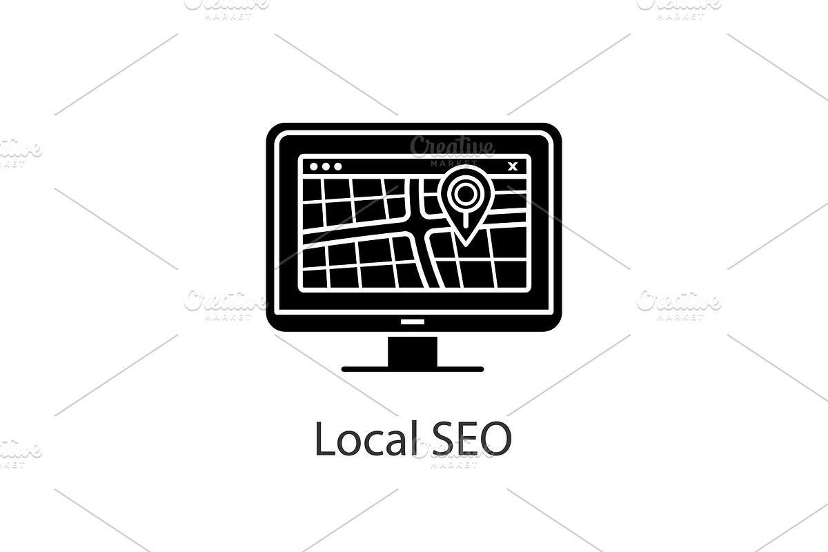 Local SEO glyph icon in Icons - product preview 8