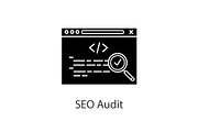 SEO audit glyph icon