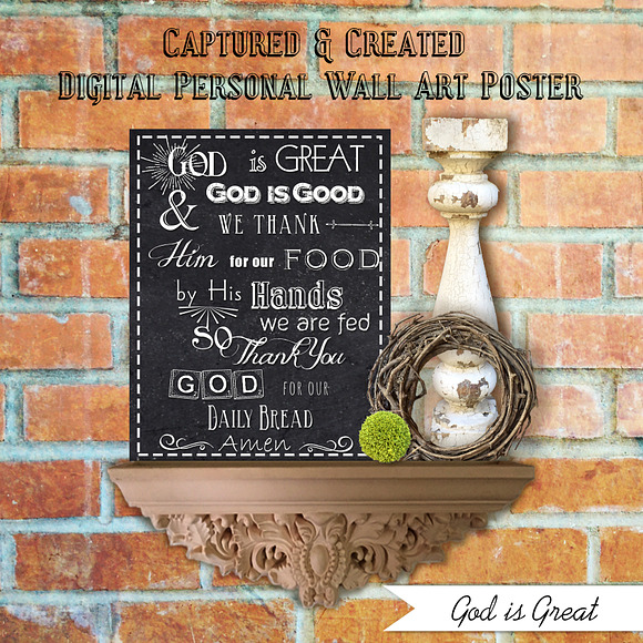 Wall Art Poster- God Is Great in Objects - product preview 1
