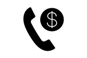 Call charges glyph icon
