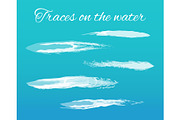 Traces on Water Poster with Splashes