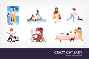Crazy cat lady set