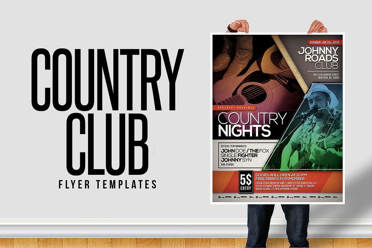 Country Club Flyer Templates in Flyer Templates - product preview 8