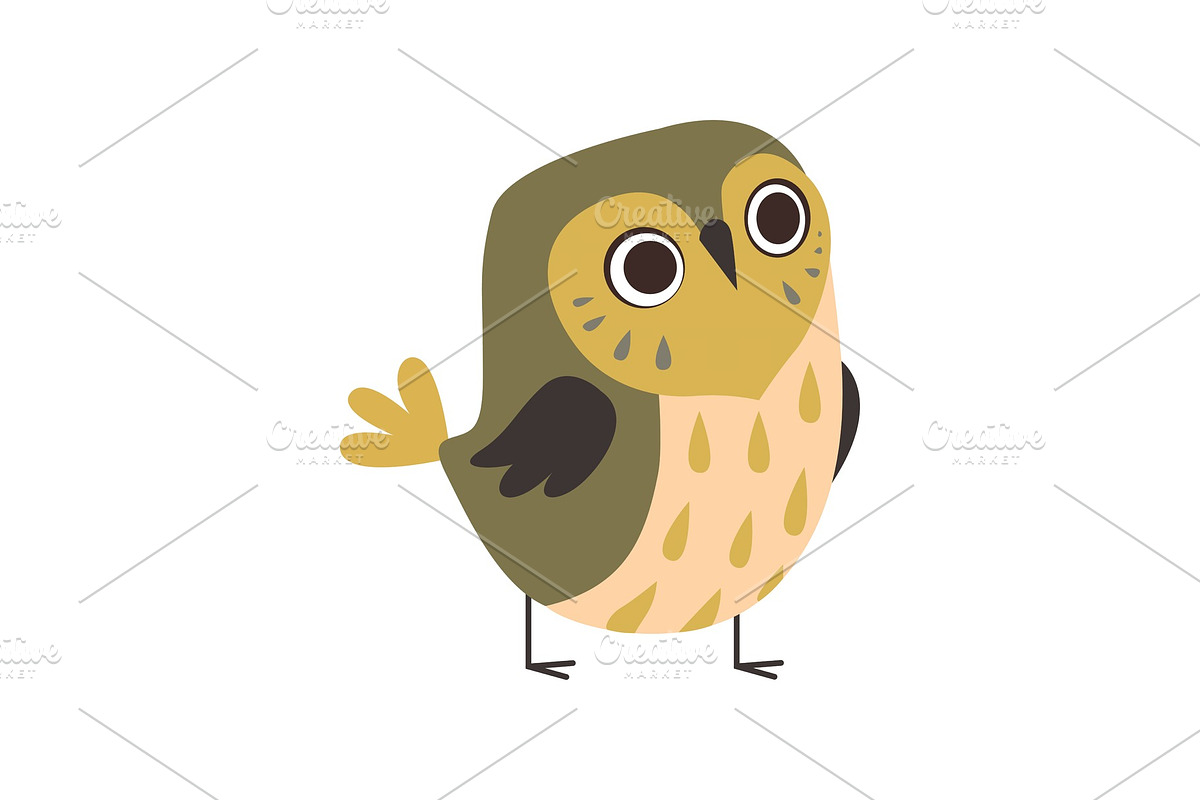 Cute Adorable Owlet Bird Cartoon in Illustrations - product preview 8