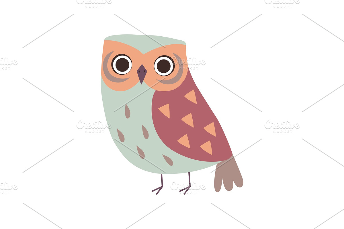Cute Adorable Owl Bird Cartoon in Illustrations - product preview 8