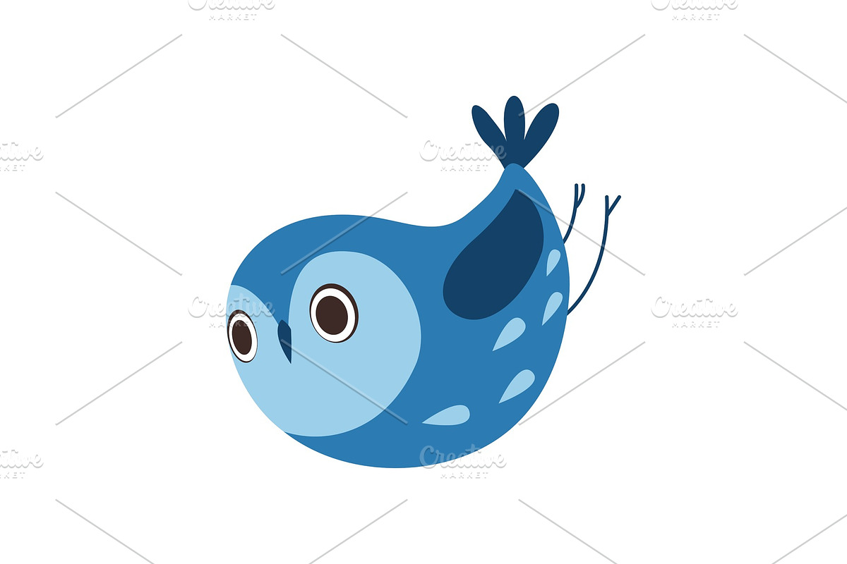 Cute Blue Owlet Flying, Adorable in Illustrations - product preview 8