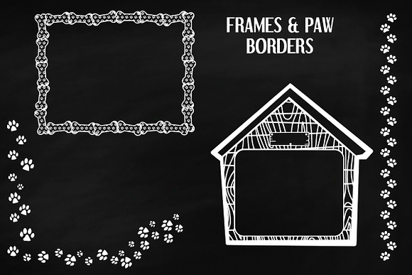 Chalk Doggie Doodles Clip Art in Illustrations - product preview 4