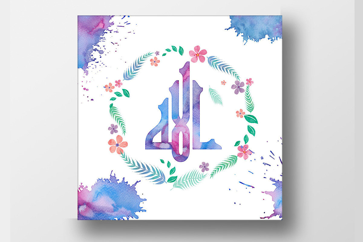 Allah Kufic Calligraphy Wall Art in Illustrations - product preview 8