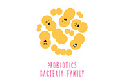 Funny probiotics bacteria family