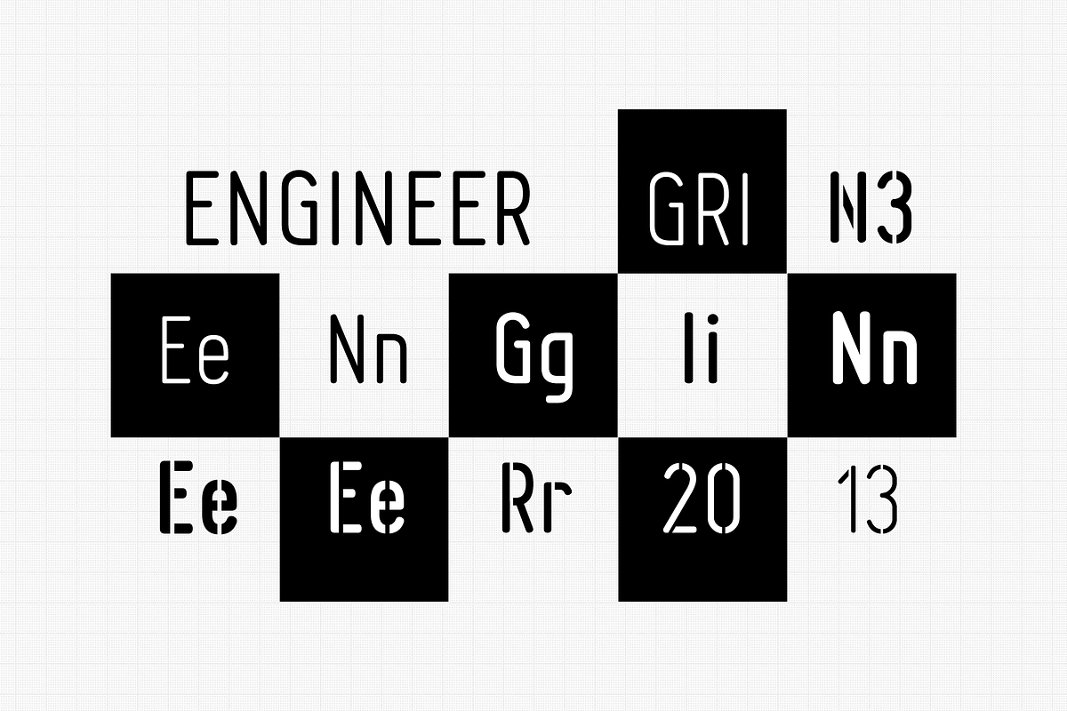 Engineer - 10 fonts in Sans-Serif Fonts - product preview 8