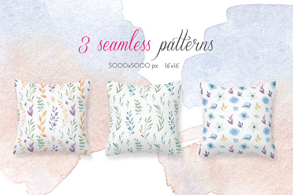 Blooming Spring Watercolor Flowers in Illustrations - product preview 5