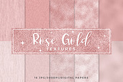 Rose gold and Champagne Textures