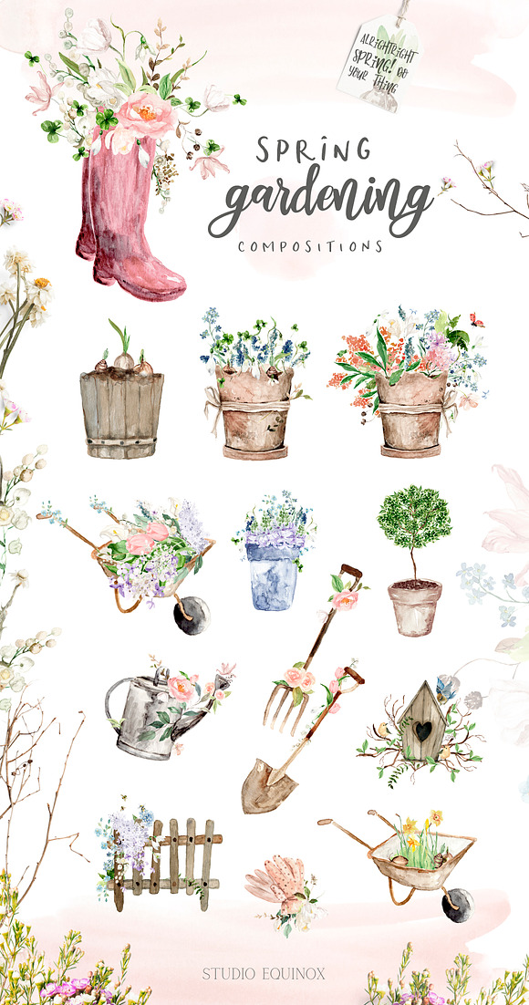 Hello Spring - Gardening Graphics in Objects - product preview 1