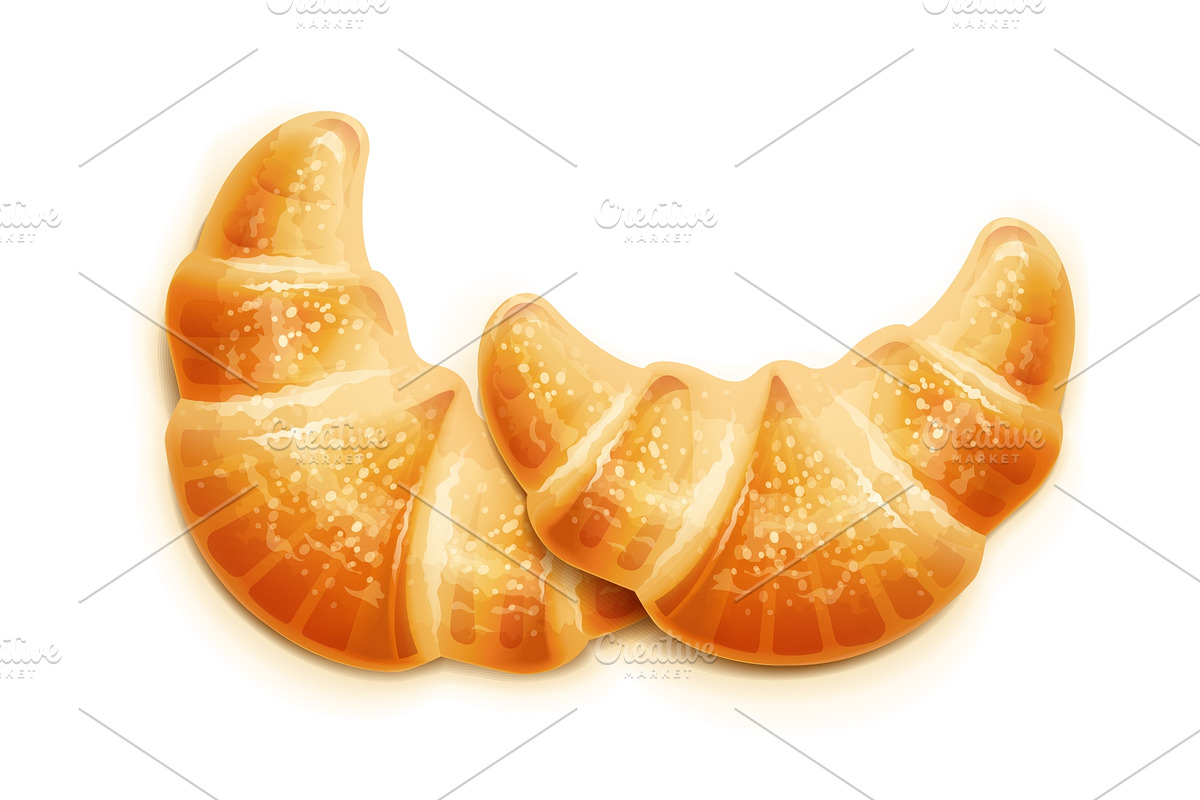 Croissant. Traditional french baked. in Illustrations - product preview 8