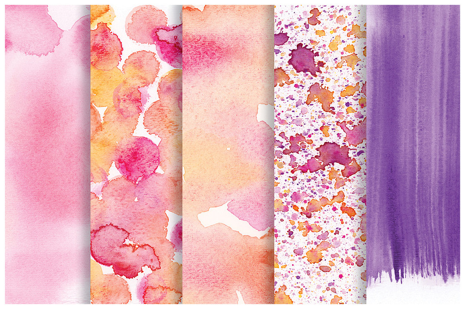 100 Hand Painted Watercolor Textures