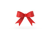 Gift ribbon red simple cartoon