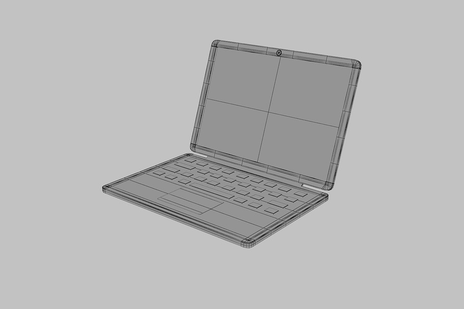 Laptop simple cartoon clean in Electronics - product preview 6
