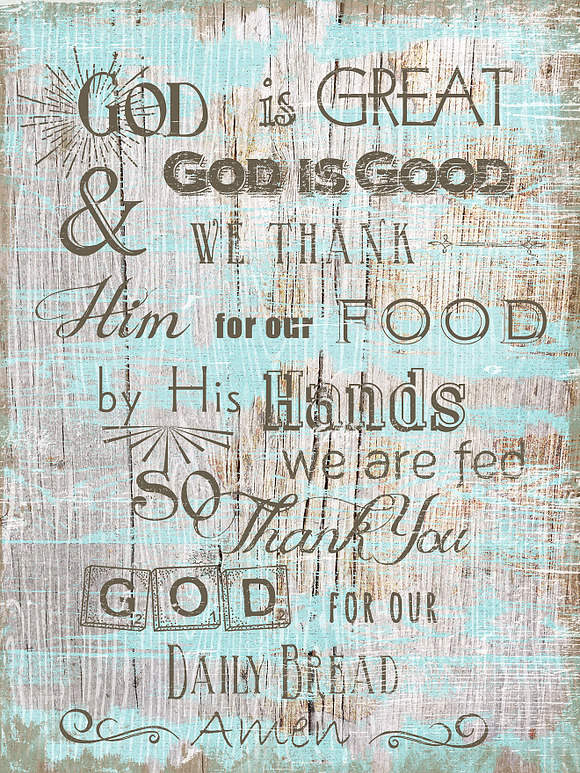 Wall Art Poster- God Is Great- Wood in Objects - product preview 1