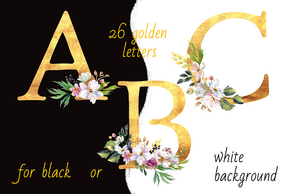 Golden summer flowers in Illustrations - product preview 2