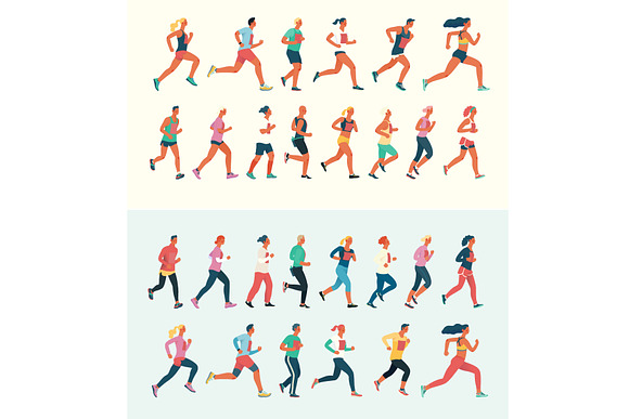 Marathon race illustrations in Illustrations - product preview 2
