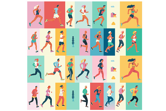 Marathon race illustrations in Illustrations - product preview 7