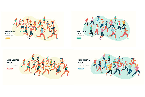 Marathon race illustrations in Illustrations - product preview 8
