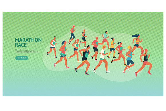 Marathon race illustrations in Illustrations - product preview 9