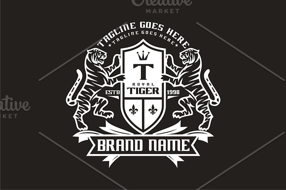 Crest Tiger in Logo Templates - product preview 2
