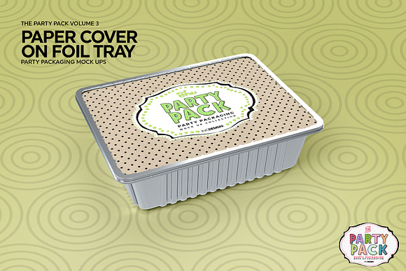 Cover on Foil TrayPackaging Mockup in Branding Mockups - product preview 3