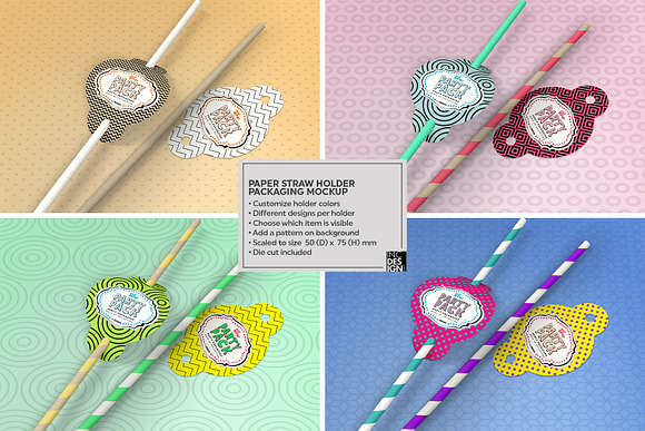 Straw Holder Packaging Mockup in Branding Mockups - product preview 1