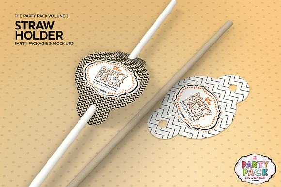 Straw Holder Packaging Mockup in Branding Mockups - product preview 3