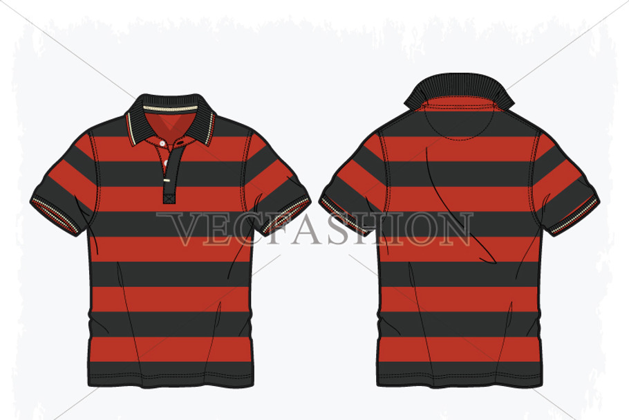 Men Golf Shirt Vector Clothing Templ in Illustrations - product preview 8